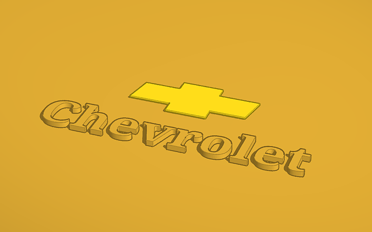 3D design Chevrolet - Tinkercad