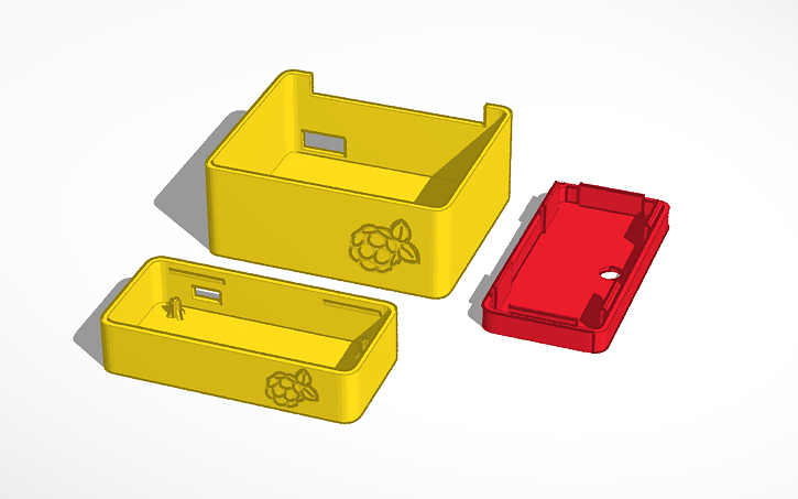 3D design Raspberry Pi Zero vanilla case with lid - Tinkercad