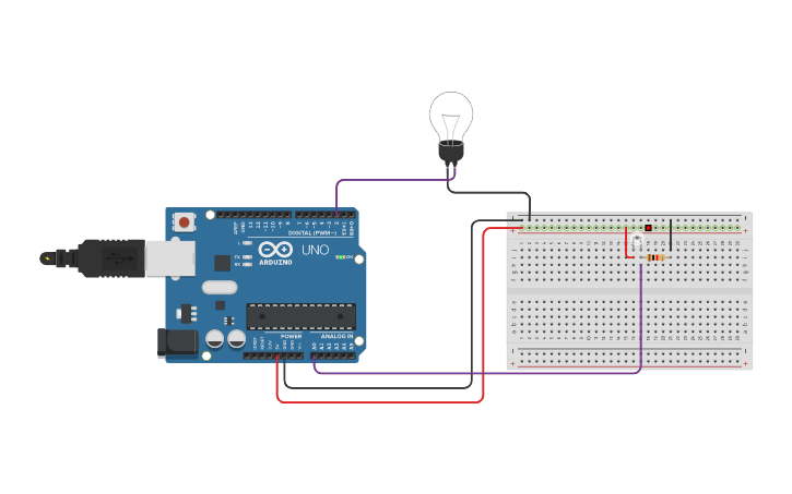 Circuit design Ambient light sensor Bulb - Tinkercad