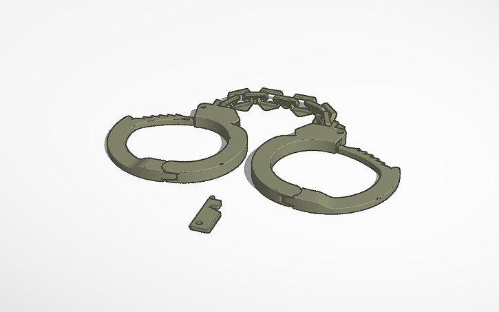3D design Hand Cuffs (With Key) - Tinkercad
