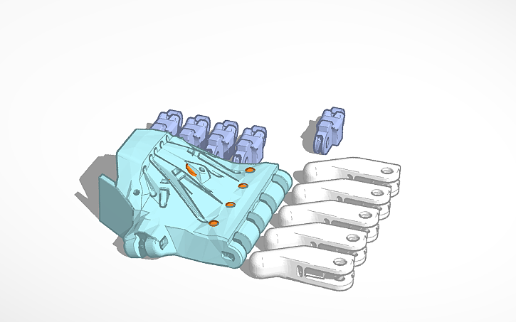 3D design Copy of Robotic hand - Tinkercad