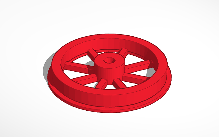 3D design train wheel - Tinkercad