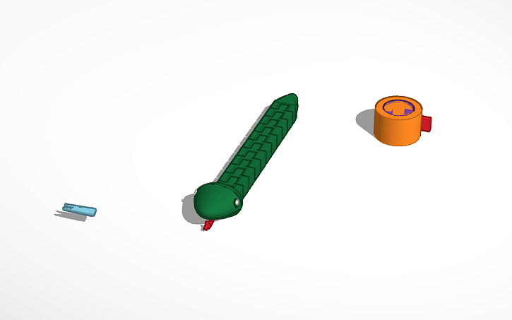 3D design snake flexi - Tinkercad