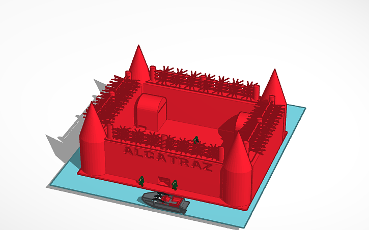 3D design Alcatraz - Tinkercad