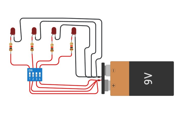 Circuit design switch led - Tinkercad