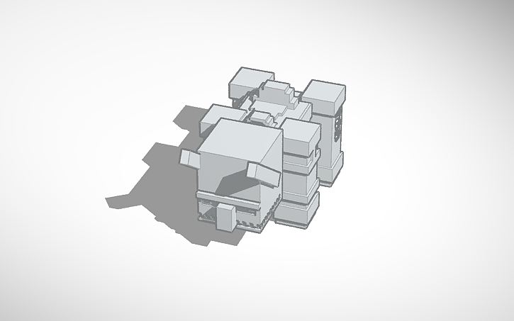 3D design Minecraft Ravager - Tinkercad