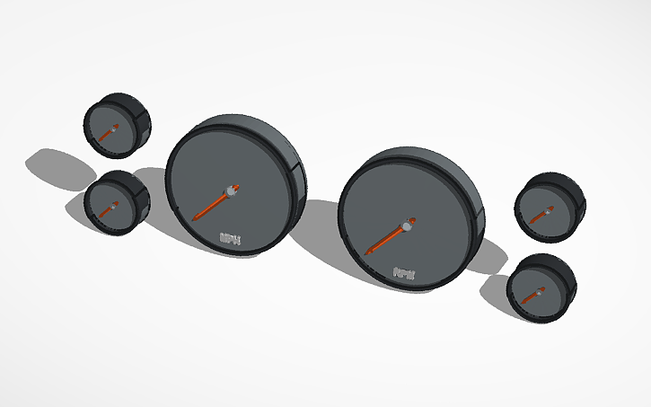 Speedometer Maker 3D design Speedometer/ Speed Dials - Tinkercad