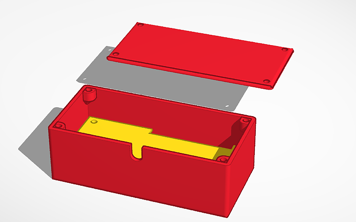 3D design 1602 LCD display case with lid - Tinkercad
