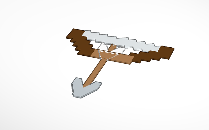 3D design Minecraft Bow - Tinkercad