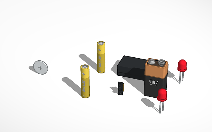 3D design Battery - Tinkercad