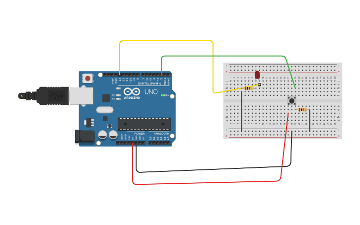 Circuit design PUSH BUTTON SWITCH - Tinkercad