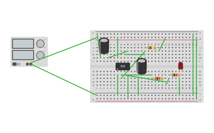 Circuit design 555 Oscillator - Tinkercad
