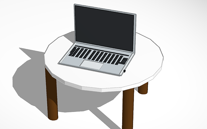 3D design Laptop&Table - Tinkercad