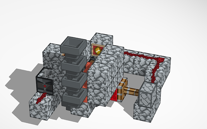 3D design A redstone circuit for my next project (Minecraft) - Tinkercad