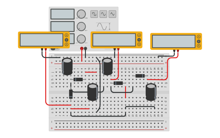 Circuit design 1.8 - Voltage Multiplier - Tinkercad