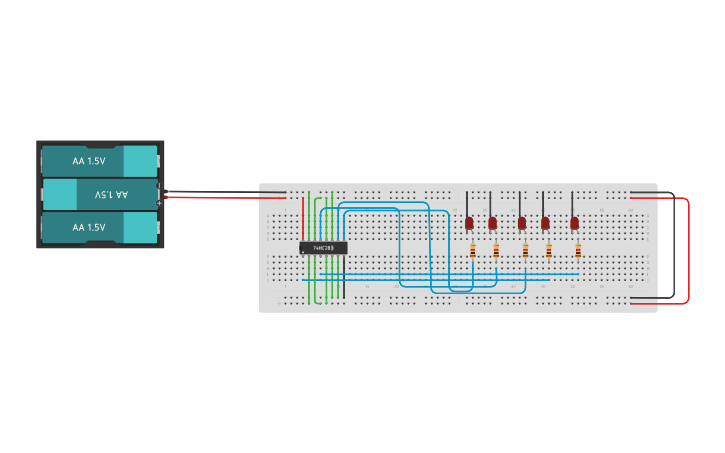 Circuit design Half Adder - Tinkercad