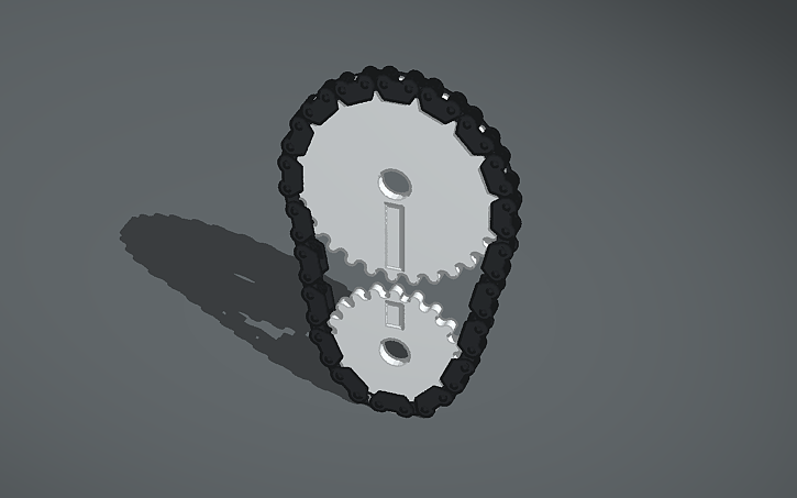 3D design JUGGERNAUT V8 Timing chain Simlab - Tinkercad