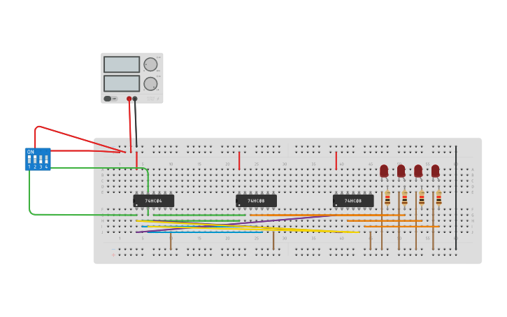 Circuit design Decoder - Tinkercad