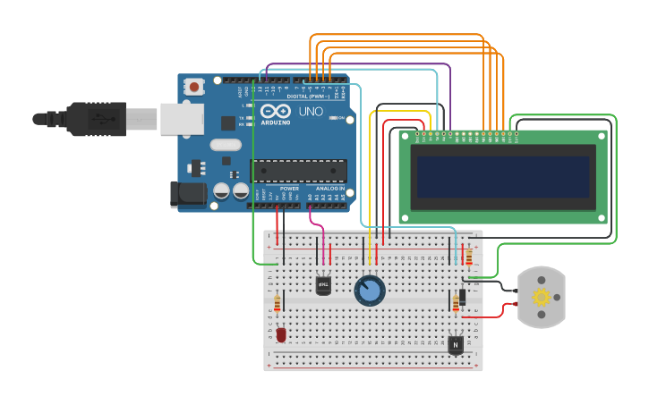 Circuit design Automatic Room Temperature Control Using Arduino - Tinkercad