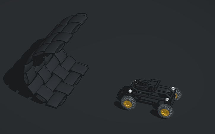 3D design Monster Jam Backflip ramp with truck - Tinkercad
