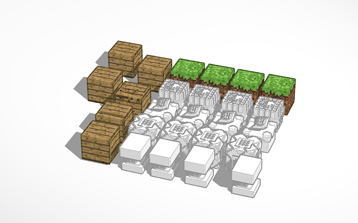 3D design Minecraft blocks 4.0 - Tinkercad