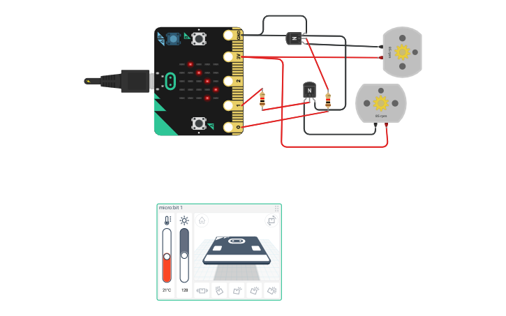 Circuit design motor - Tinkercad