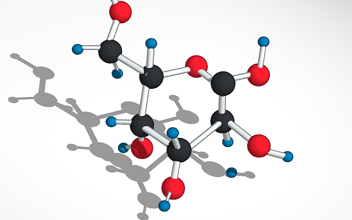 Thinkercad Science 3D design Glucose Molecule Science Project Period 1 Science - Tinkercad
