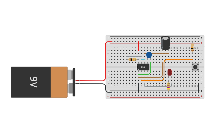 Circuit design 555 timer - Tinkercad