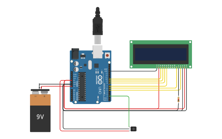 Circuit design object counter system with arduino and display lcd ...