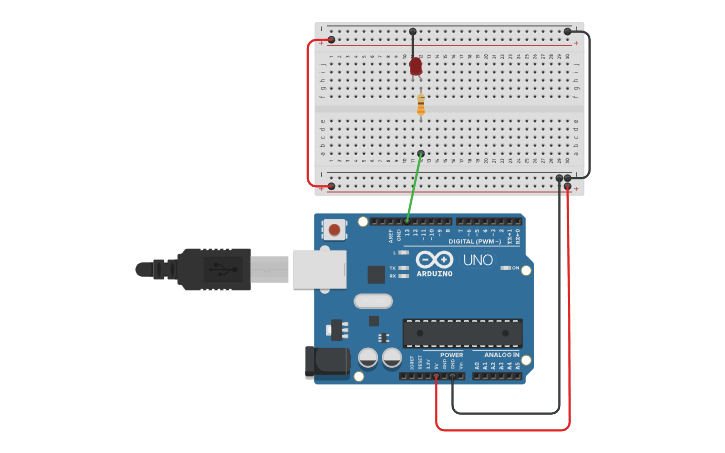 Sos Arduino Circuit design Código Morse SOS com Arduíno - Tinkercad