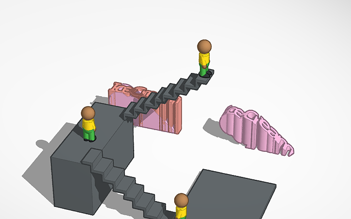 3D design this illusion only works from above - Tinkercad