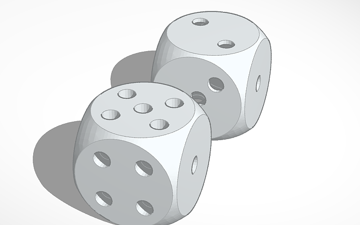 3D design Dice Example - Tinkercad