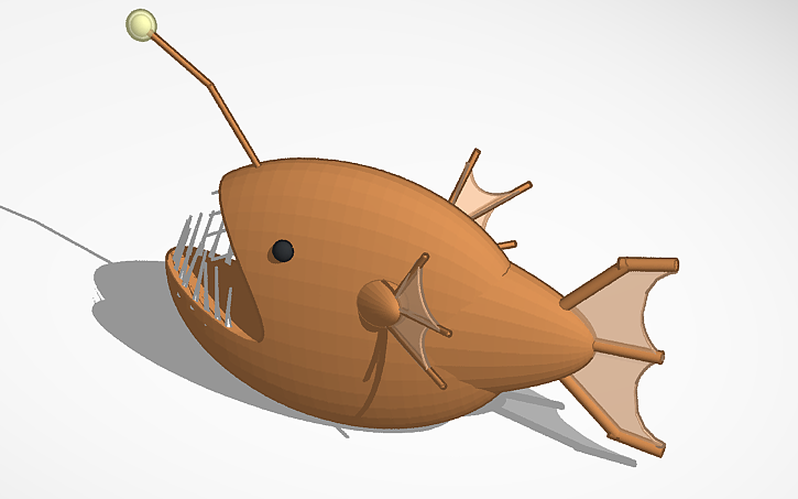 3D design Angler fish - Tinkercad