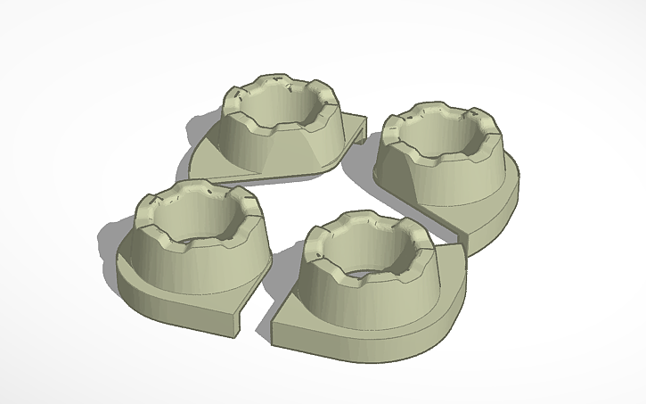 3D design Ender 3 Bed Leveling Lock Full Set - Tinkercad