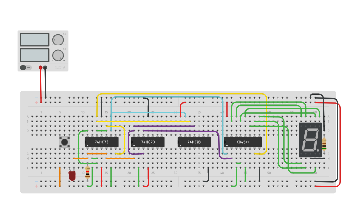 Verifica del funzionamento di un contatore sincrono modulo 4 costruito Verifica del funzionamento di un contatore sincrono modulo 4 costruito