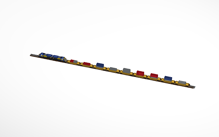 3D design CSX Intermodal Train - Tinkercad