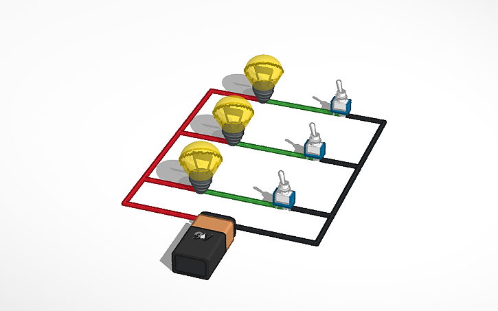 3D design 3D Parallel Circuit - Tinkercad
