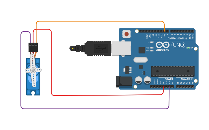 Circuit design Servo Motor Control using Arduino - Tinkercad