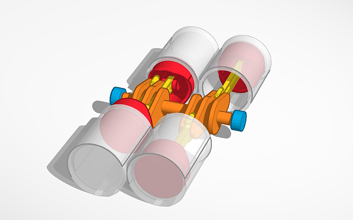 3D design Boxer Engine SIM LAB - Tinkercad