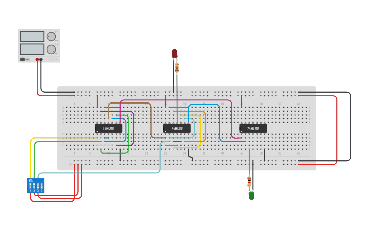 Circuit design full subtractor using nand gates - Tinkercad