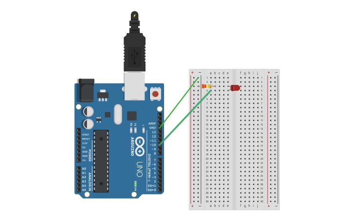 Arduino Led Cad Circuit design LED-ARDUINO - Tinkercad