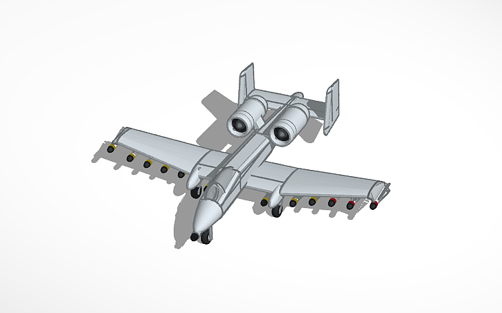 3D design A10 thunderbolt - Tinkercad