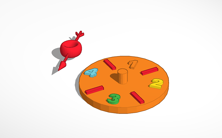 3D design Game Spinner - Tinkercad