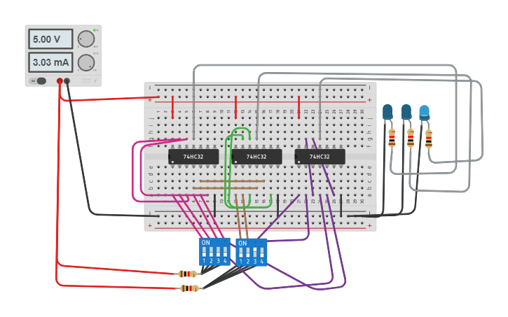 Circuit design Encoder - Tinkercad