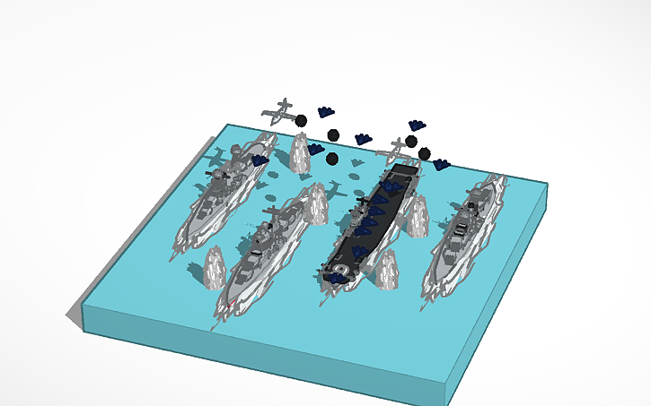 3D design Carrier Fleet 9 - Tinkercad