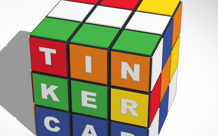3D design Solvable Tinkercad Rubik's Cube - Tinkercad