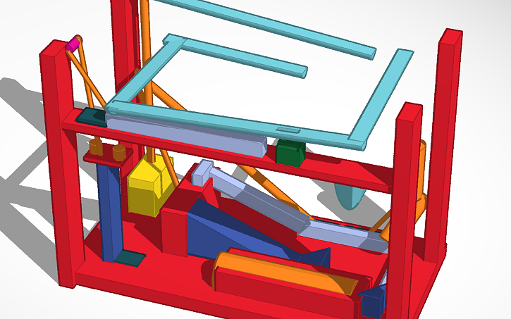 3D design Rube Goldburg - Tinkercad
