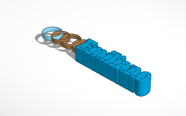 3D design My first keychain - Tinkercad