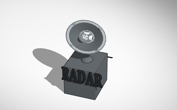 Radar Cad File 3D design Radar Aéreo 3D - Tinkercad