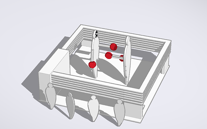 3D design Boxing ring playset (sim lab) - Tinkercad